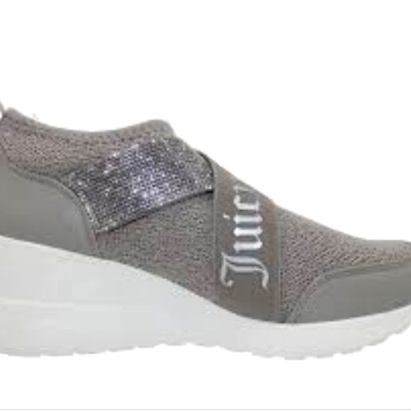 Juicy Couture Womens EVIEE Fabric Low & Mid Tops Pull On Sz. 9 Wedge Sneaker NWT - Picture 6 of 10